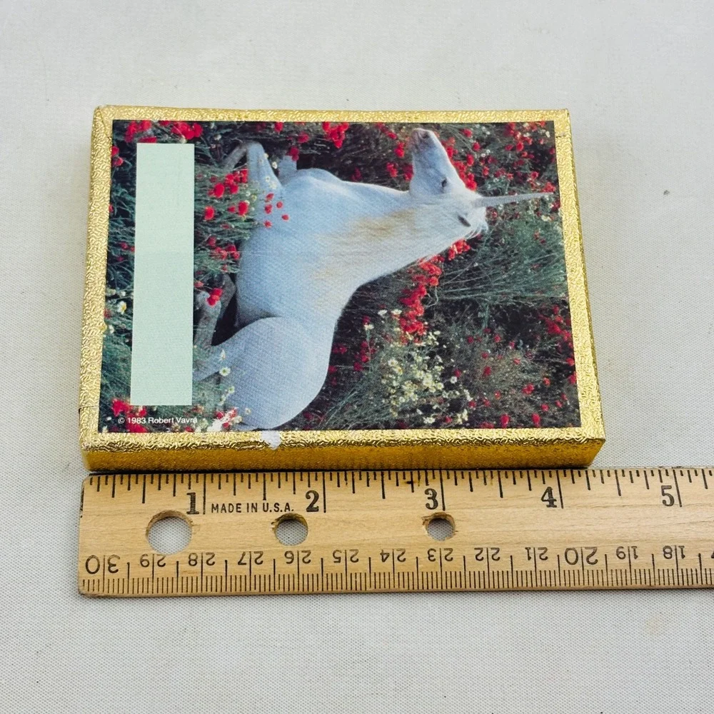 Vintage Antioch Unicorn Flowers 30 Bookplate Lot Partial Box Gummed Labels USA
